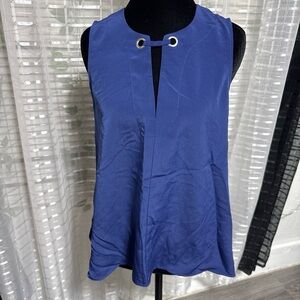 RACHEL Rachel Roy Royal Blue Keyhole Blouse